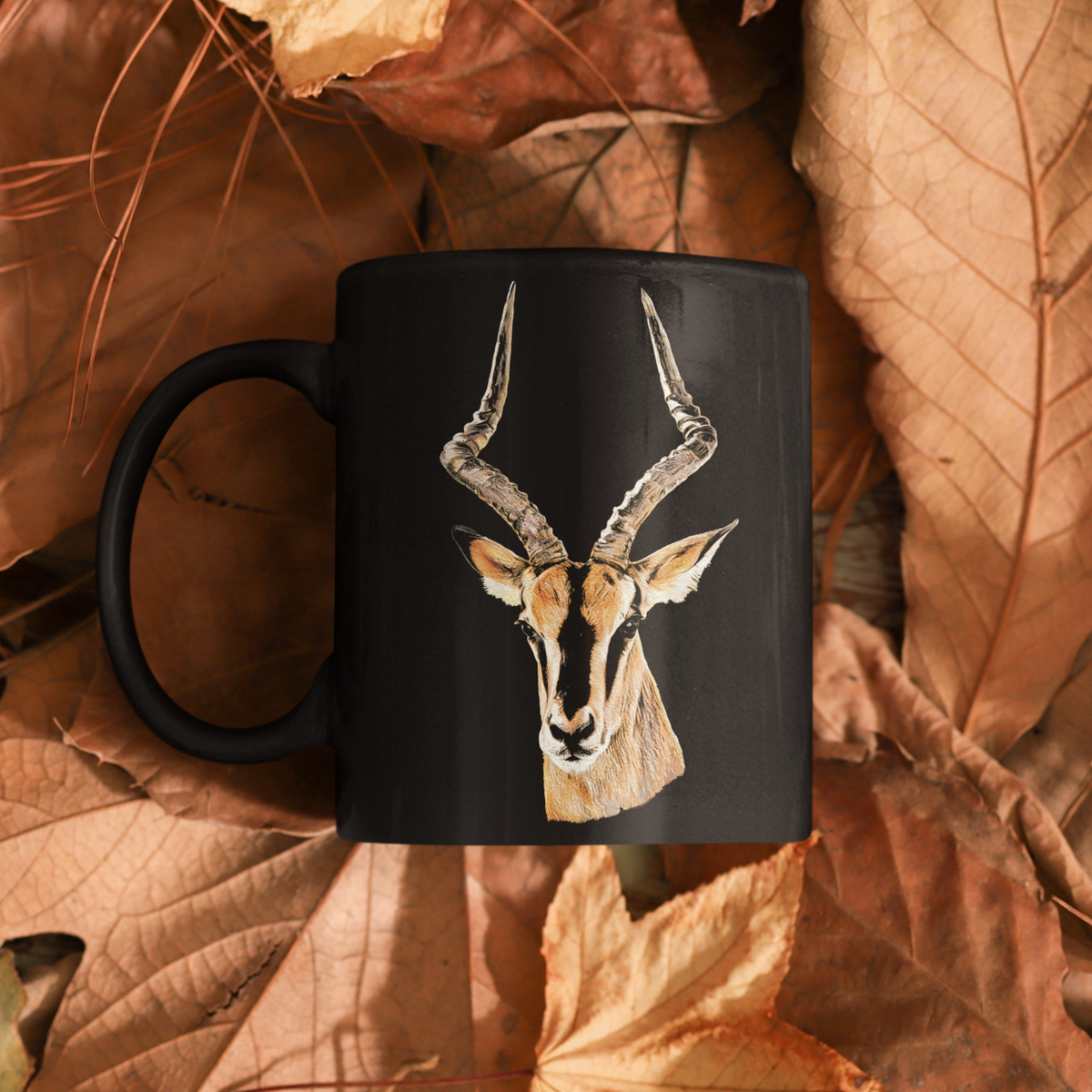 Impala 15oz Large Black Ceramic Mug