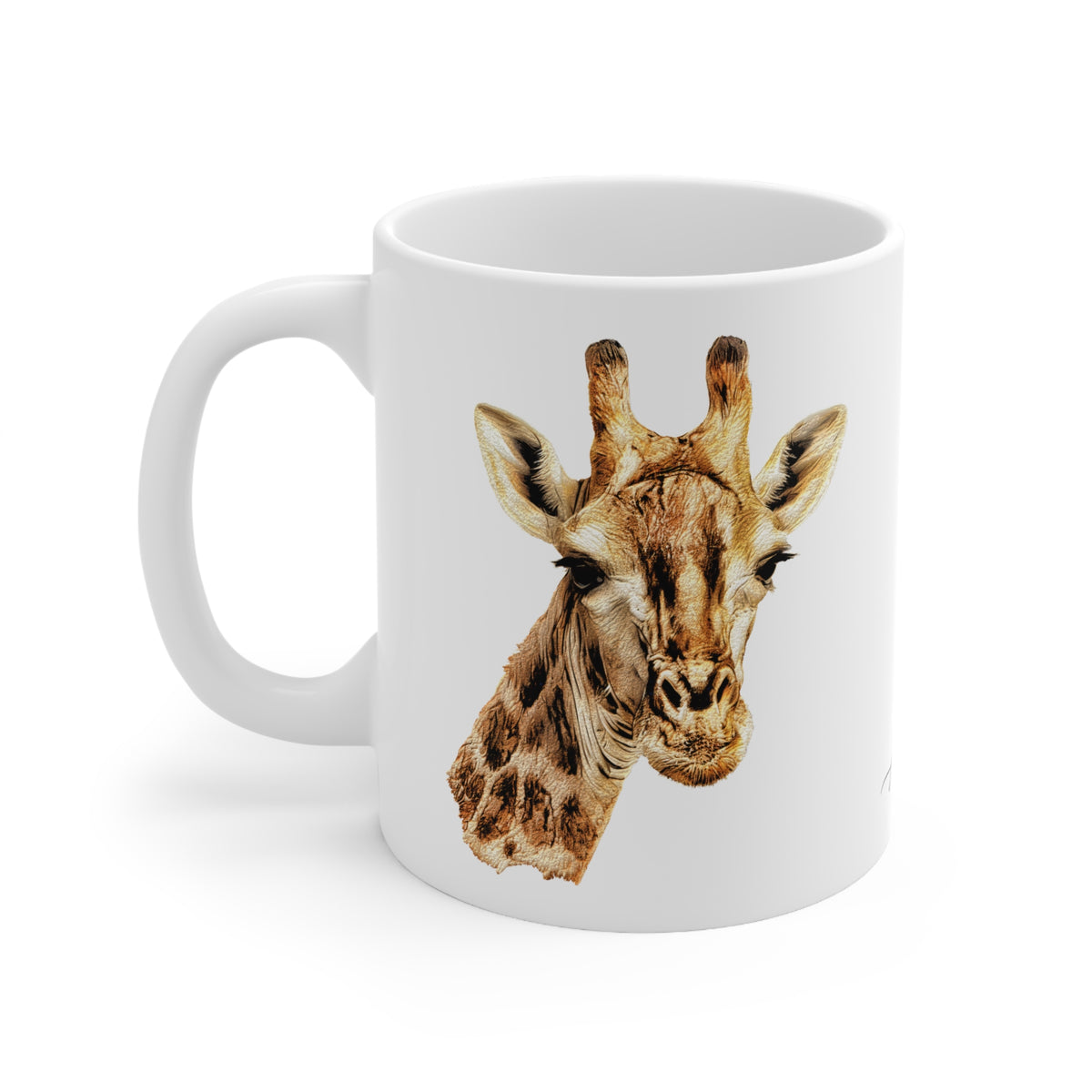 Giraffe White Ceramic 11oz Mug