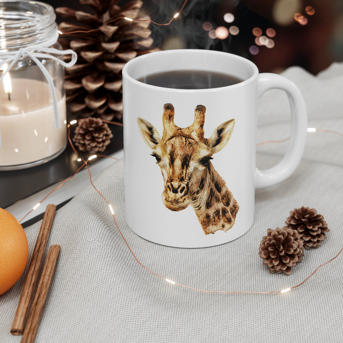 Giraffe White Ceramic 11oz Mug