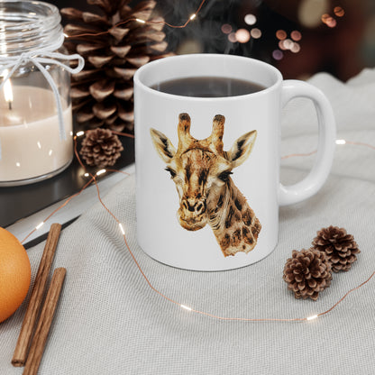 Giraffe White Ceramic 11oz Mug