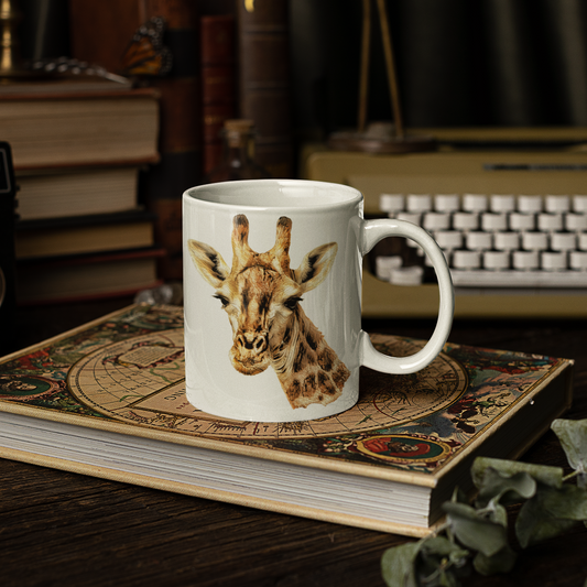 Giraffe White Ceramic 11oz Mug