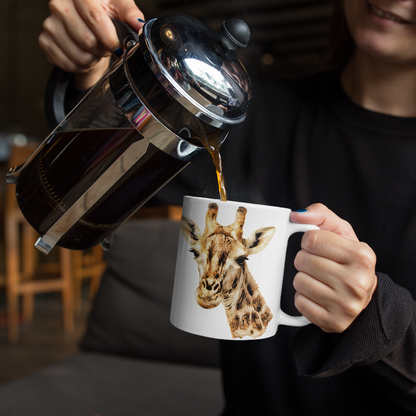 Giraffe White Ceramic 11oz Mug