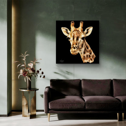 Giraffe Fine Art Giclée Matte Black Poster