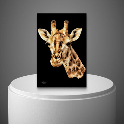 Giraffe Fine Art Giclée Matte Black Poster