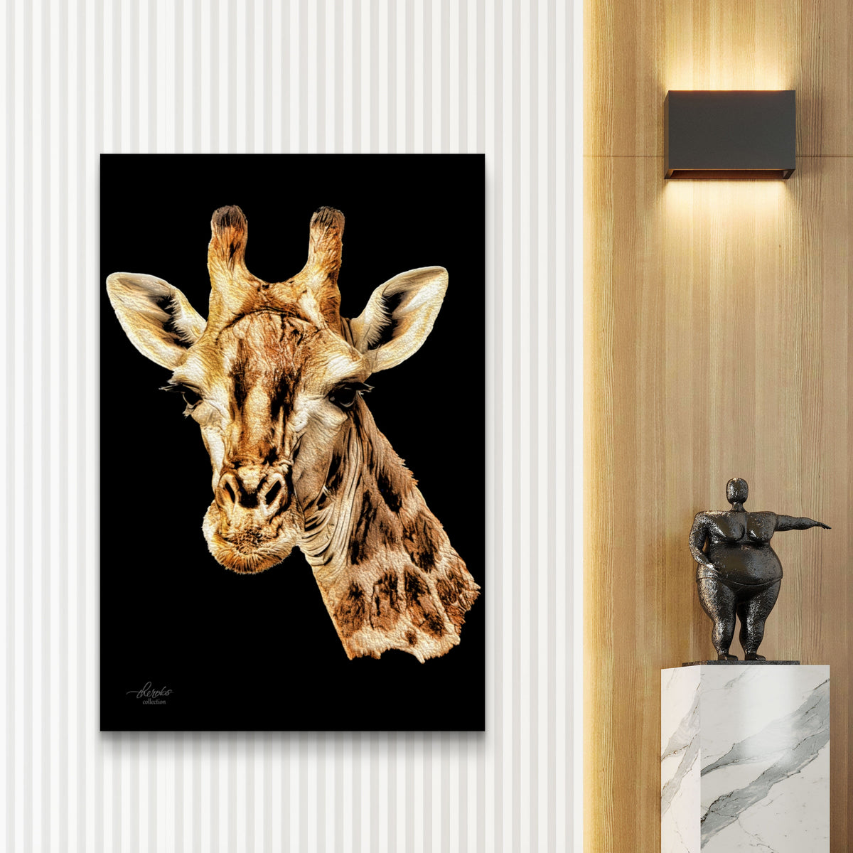 Giraffe Fine Art Giclée Matte Black Poster