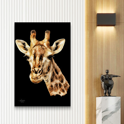Giraffe Fine Art Giclée Matte Black Poster