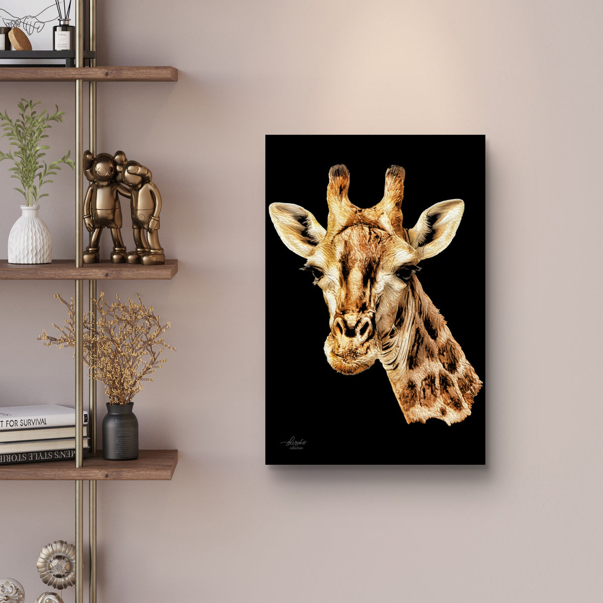 Giraffe Fine Art Giclée Matte Black Poster