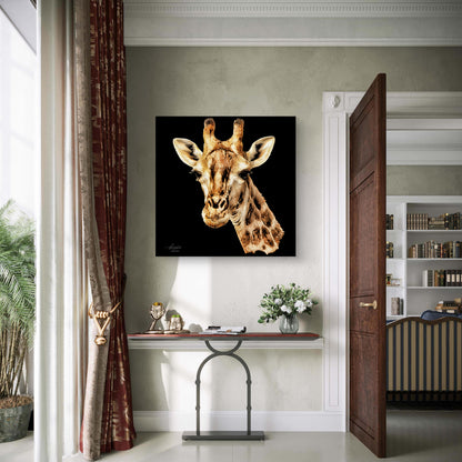Giraffe Fine Art Giclée Matte Black Poster