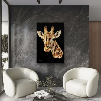 Giraffe Fine Art Giclée Matte Black Poster