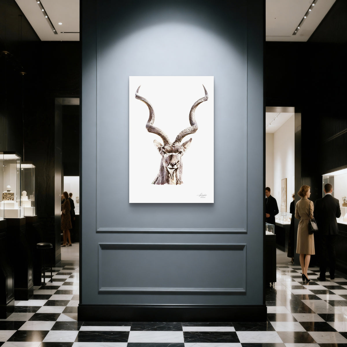Kudu Satin Stretched Canvas Print