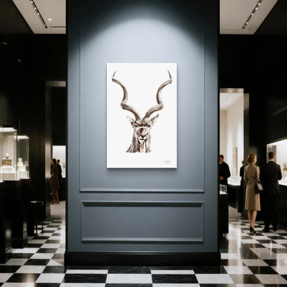 Kudu Satin Stretched Canvas Print