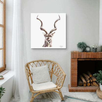 Kudu Satin Stretched Canvas Print
