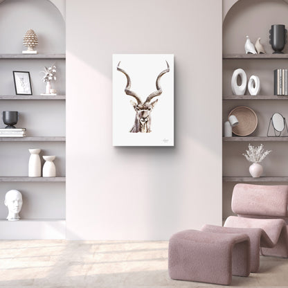 Kudu Satin Stretched Canvas Print
