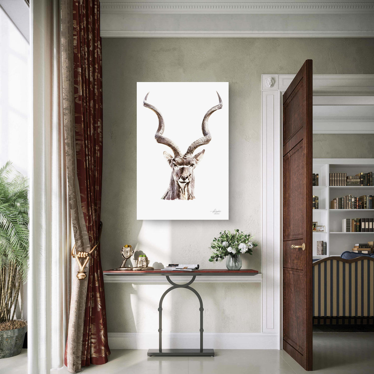 Kudu Satin Stretched Canvas Print