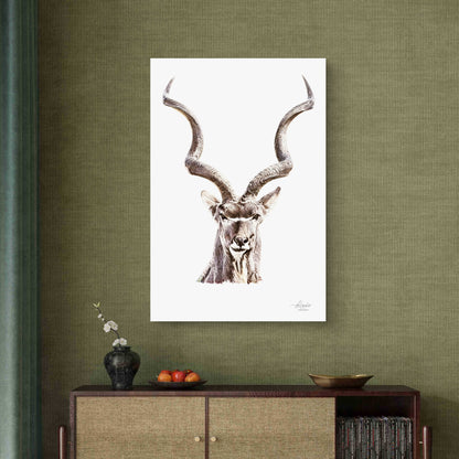 Kudu Satin Stretched Canvas Print