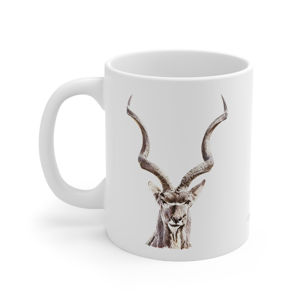Kudu White Ceramic 11oz Mug