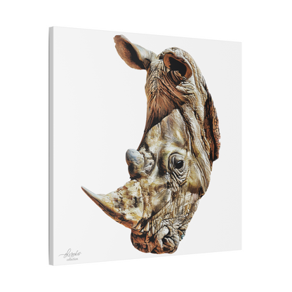 Rhino Satin Stretched Canvas Print