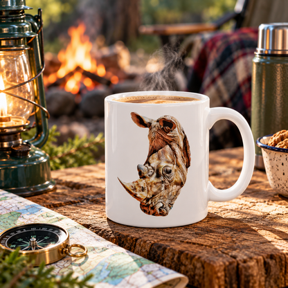 Rhino White Ceramic 11oz Mug