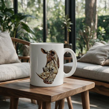 Rhino White Ceramic 11oz Mug