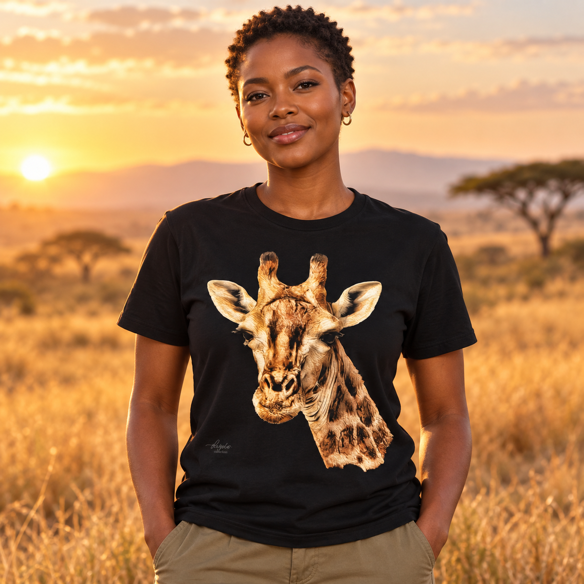 Giraffe Unisex Cotton T-Shirt