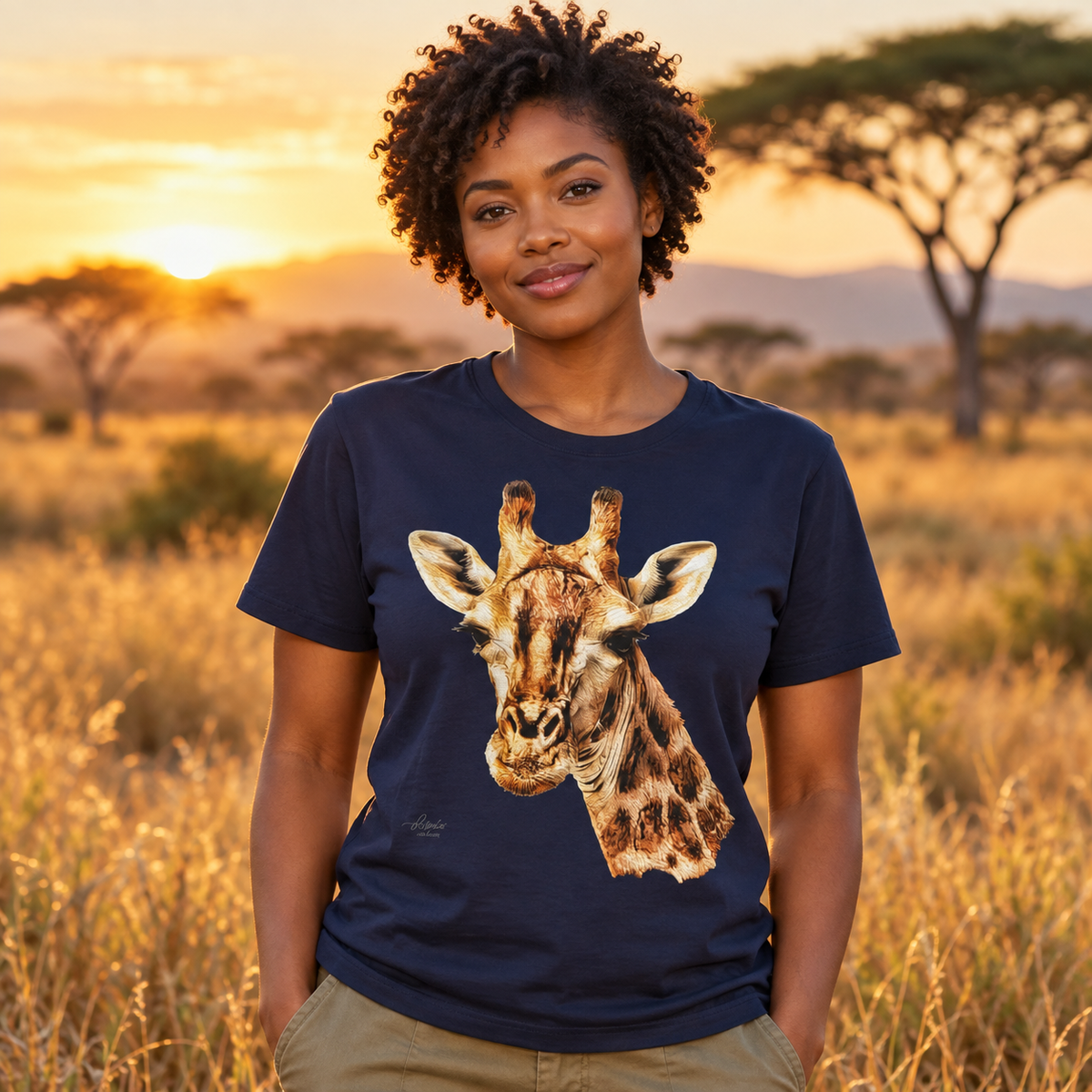 Giraffe Unisex Cotton T-Shirt
