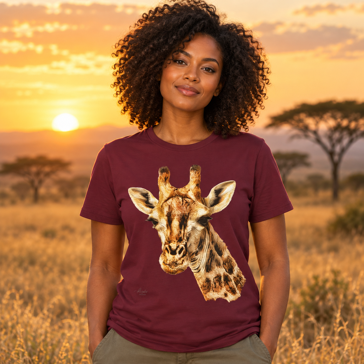 Giraffe Unisex Cotton T-Shirt