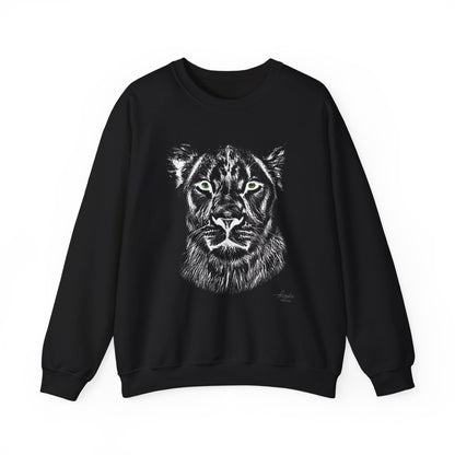 B&W Lioness Heavy Unisex Sweatshirt