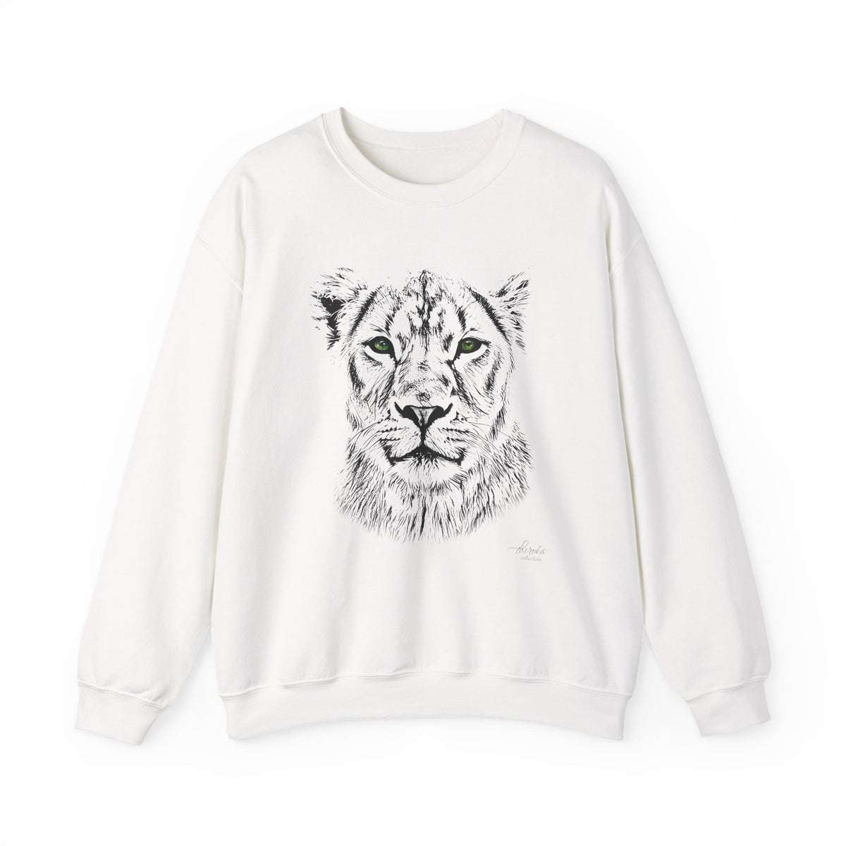 B&W Lioness Heavy Unisex Sweatshirt