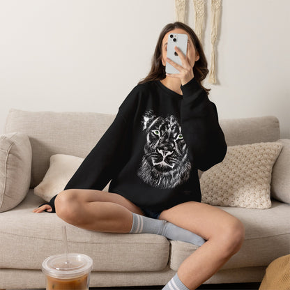 B&W Lioness Heavy Unisex Sweatshirt