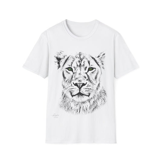 B&W Lioness Unisex Cotton T-Shirt