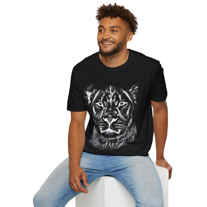 B&W Lioness Unisex Cotton T-Shirt