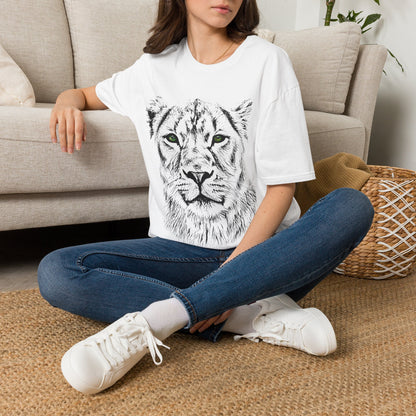 B&W Lioness Unisex Cotton T-Shirt