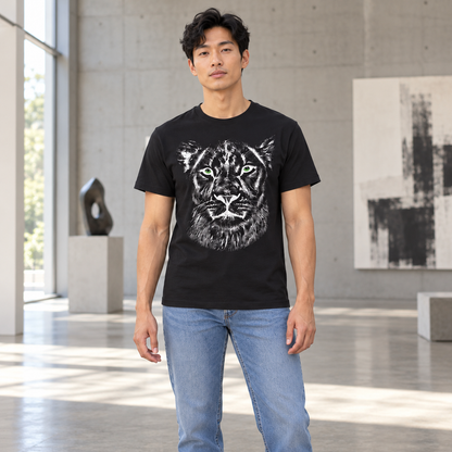 B&W Lioness Unisex Cotton T-Shirt