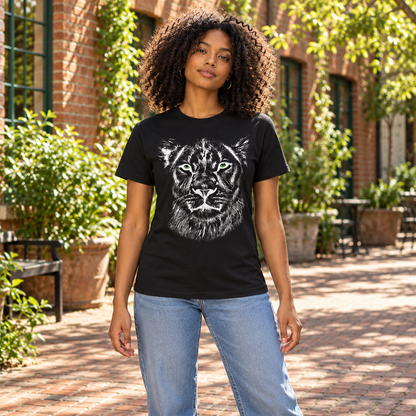 B&W Lioness Unisex Cotton T-Shirt