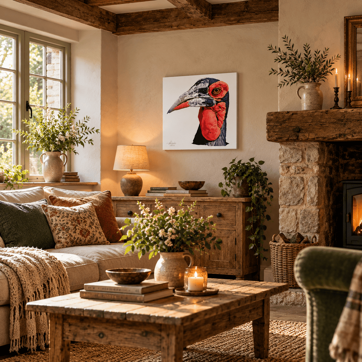 African Hornbill Fine Art Giclée Matte Poster - HD Printing