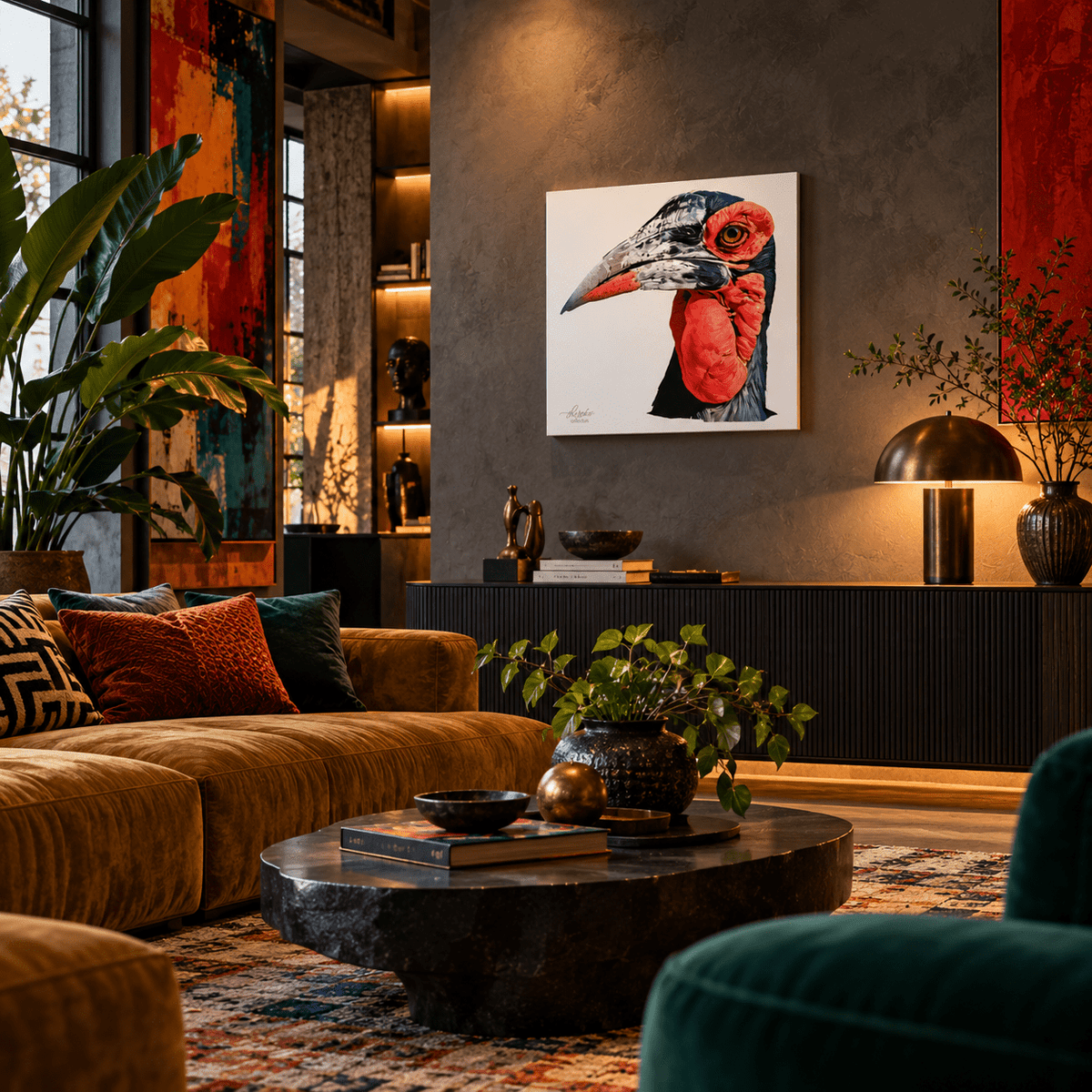 African Hornbill Fine Art Giclée Matte Poster - HD Printing