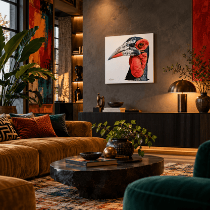 African Hornbill Fine Art Giclée Matte Poster - HD Printing