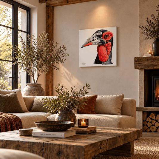 African Hornbill Fine Art Giclée Matte Poster - HD Printing
