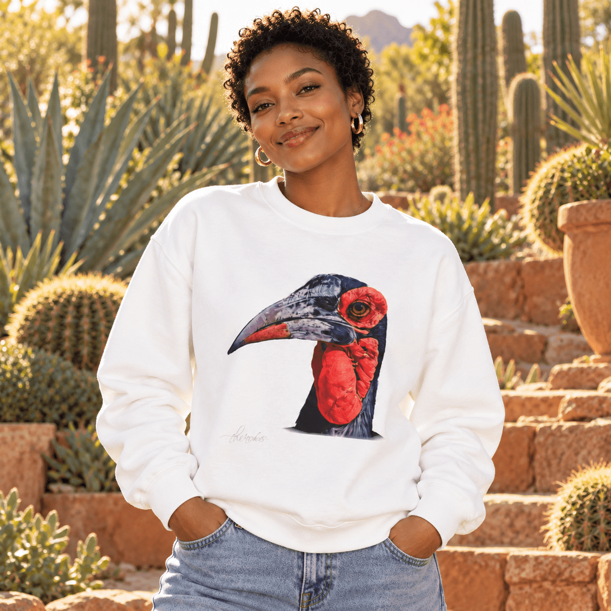 African Hornbill Heavy Unisex Sweatshirt - HD Printing