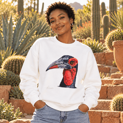 African Hornbill Heavy Unisex Sweatshirt - HD Printing