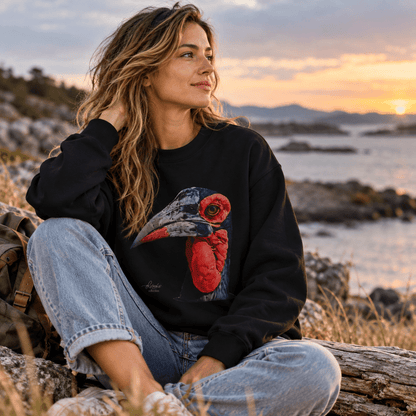 African Hornbill Heavy Unisex Sweatshirt - HD Printing