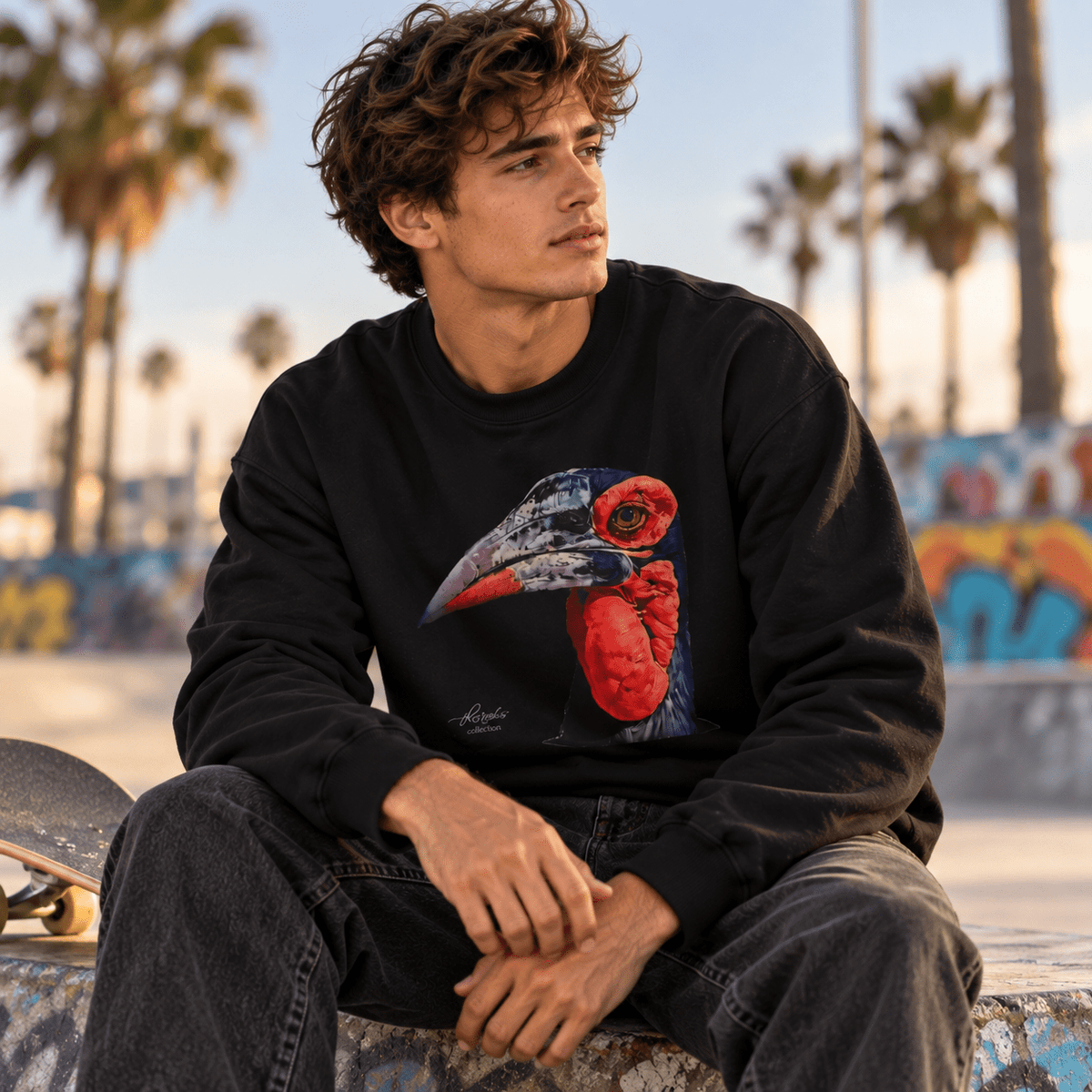 African Hornbill Heavy Unisex Sweatshirt - HD Printing