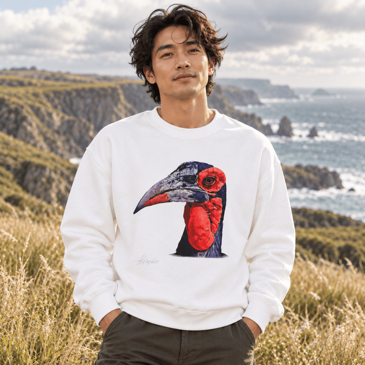 African Hornbill Heavy Unisex Sweatshirt - HD Printing