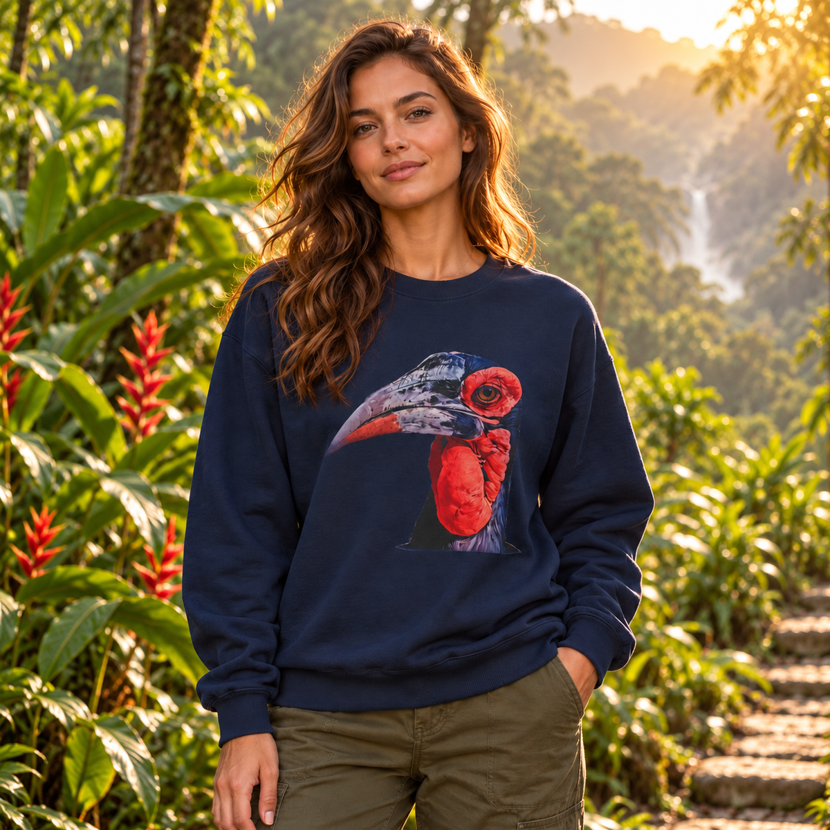 African Hornbill Heavy Unisex Sweatshirt - HD Printing