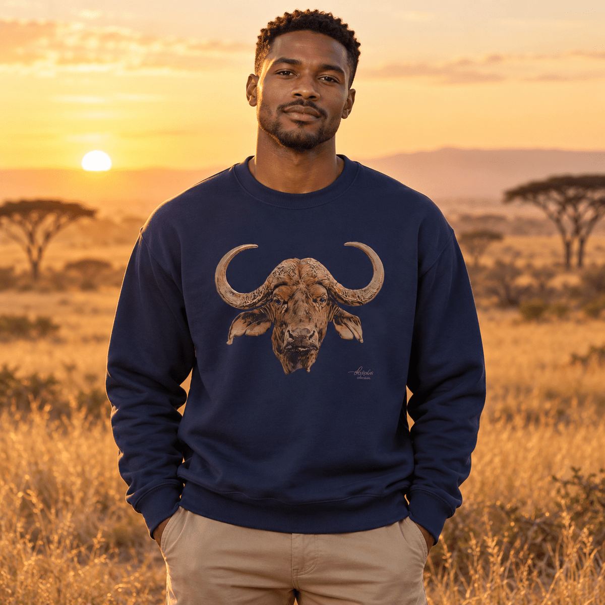 African Hornbill Heavy Unisex Sweatshirt - HD Printing