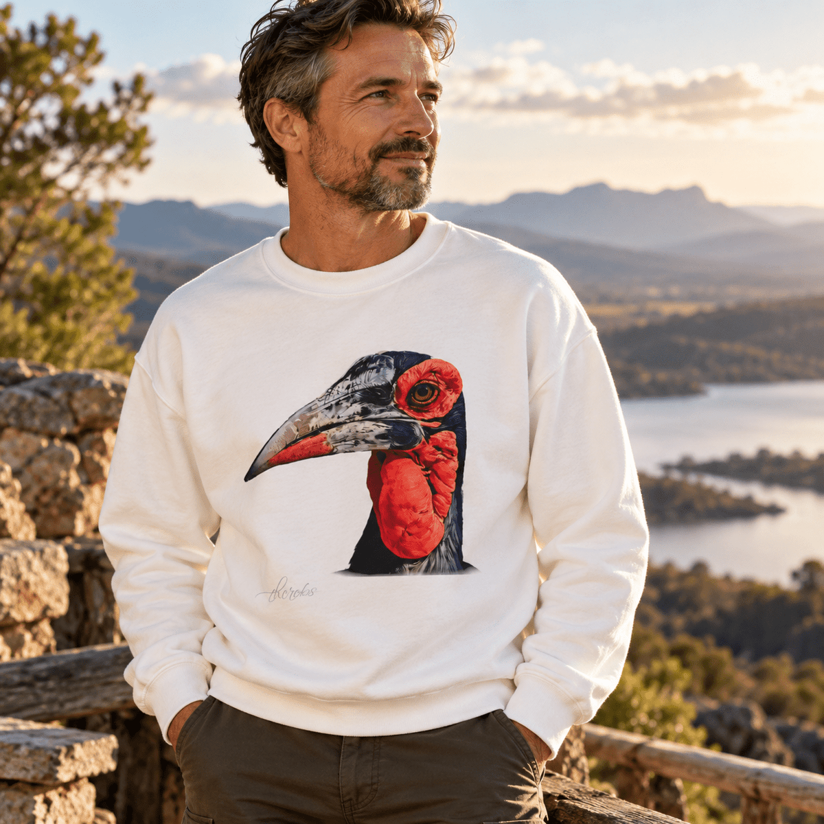 African Hornbill Heavy Unisex Sweatshirt - HD Printing