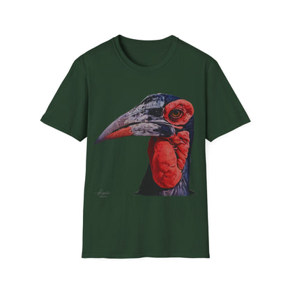 African Hornbill Unisex Cotton T-Shirt - HD Printing