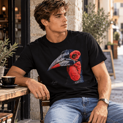 African Hornbill Unisex Cotton T-Shirt - HD Printing