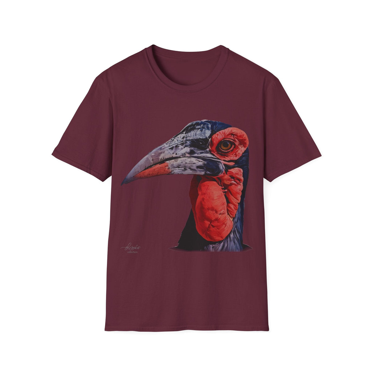 African Hornbill Unisex Cotton T-Shirt - HD Printing