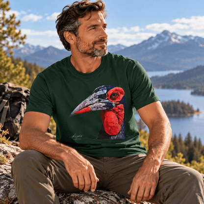 African Hornbill Unisex Cotton T-Shirt - HD Printing